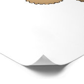 Poster Ours de fille fou pour le cacao (Coin)