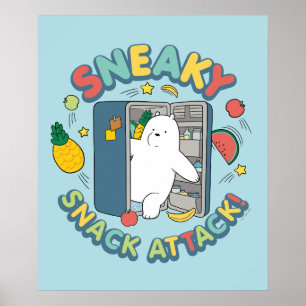 Poster Ours De Glace - Attaque Snack Sneaky!