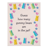 Poster Ours De Gommy Dans Le Jeu Baby shower Jar (Devant)