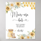 Poster Ours de miel floral bar Maman-osa (Devant)