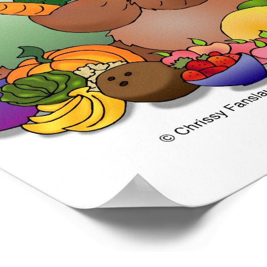 Poster "Ours de noix de santé" (Coin)