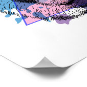 Poster Ours de panda géométrique (Coin)