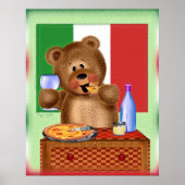 Poster Ours de pizza (Devant)