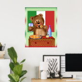 Poster Ours de pizza (Bureau à domicile)