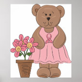 Poster Ours de sensibilisation au cancer du sein en robe  (Devant)