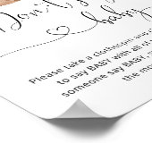 Poster Ours des bois Ne pas dire jeu de baby shower Poste (Coin)