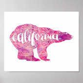 Poster Ours d'hiver rose de Californie (Devant)