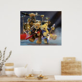 Poster Ours dinky en tournée (Cuisine)