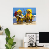 Poster Ours Dinky : Pêcheurs (Bureau à domicile)