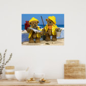 Poster Ours Dinky : Pêcheurs (Cuisine)