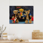 Poster Ours dinky sur scène (Cuisine)