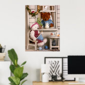 Poster Ours Dinky : Vie de campagne (Bureau à domicile)