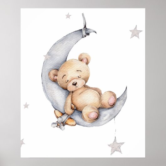 Poster - Ours Dormant Sur La Lune De Crête (Devant)