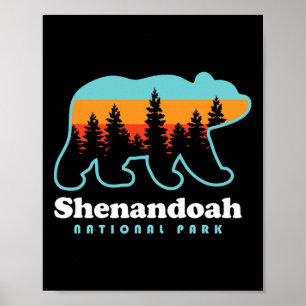 Poster Ours du Parc national de Shenandoah Vallée de Shen