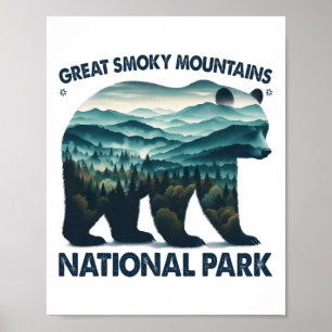 Poster Ours du Parc national des Great Smoky Mountains Ra