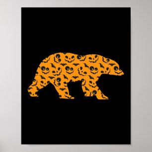 Poster Ours Easy Halloween tenue Mammifère Animal Lazy Co