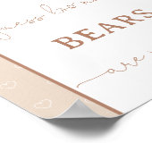 Poster Ours En Conflit Minimaliste Devine Combien D'Ours (Coin)