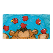 Ours en jonglage Apple / Artiste de l'affiche Impr