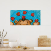 Poster Ours en jonglage Apple / Artiste de l'affiche Impr (Cuisine)