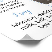 Poster Ours en peluche Bleu Beurre Bleu Première année Ja (Coin)