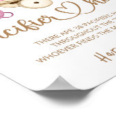 Poster Ours en peluche chasse à la pacifique baby shower (Coin)