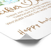 Poster Ours en peluche chasse à la pacifique baby shower (Coin)