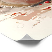 Poster Ours en peluche confortable avec chapeau de Noël e (Coin)