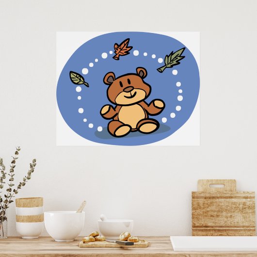 Poster Ours en peluche d'automne (Cuisine)
