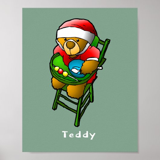 Poster Ours en peluche de Noël (Devant)