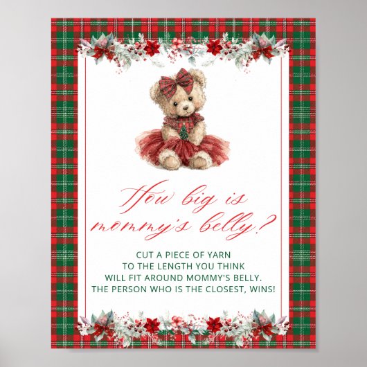 Poster Ours en peluche de Noël à quel point le ventre de (Devant)