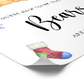 Poster Ours en peluche d'hiver - devinez combien de nouno (Coin)