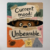 Poster Ours en peluche drôle (Devant)