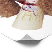 Poster Ours en peluche en mortier et en crayon (Coin)