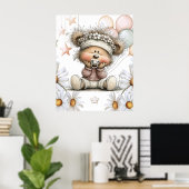 Poster Ours en peluche fantaisiste (Bureau à domicile)