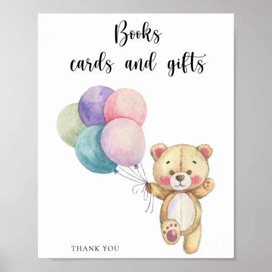 Poster Ours en peluche - livres cartes et cadeaux (Devant)