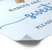 Poster Ours en peluche montgolfière bébés sont doux Signe (Coin)