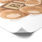 Poster Ours en peluche neutre personnalisable avec bloc (Coin)