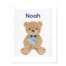 Ours en peluche personnalisé avec le nom de bébé g