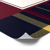 Poster Ours en peluche Polo Vin rouge Bow Preppy Bienvenu (Coin)