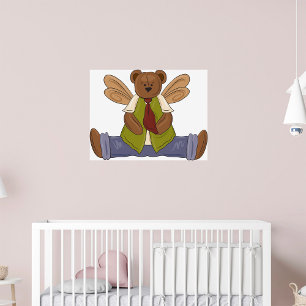 Poster Ours en peluche Steampunk avec ailes de fées