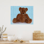 Poster Ours en peluche (turquoise) (Cuisine)