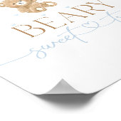 Poster Ours En Teddy Bleu Boulon Bébé Garçon Douche (Coin)