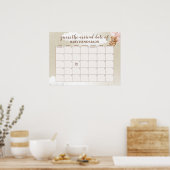 Poster Ours En Teddy Rose Vive Devinez Le Calendrier D'Éc (Cuisine)