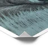 Poster Ours endormi et empreinte de souris (Coin)