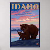 Poster Ours et cub - Idaho (Devant)