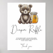 Poster Ours et pot de miel - tirage au sort de couche (Devant)