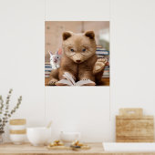 Poster OURS ET RABBIT|cadeau pour amoureux de lapin (Cuisine)