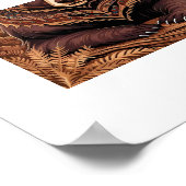 Poster Ours forestier tribal dans les tons de terre (Coin)