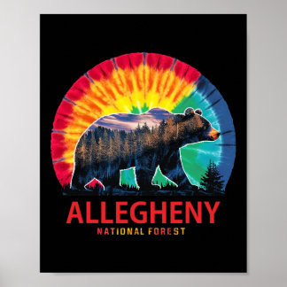 Poster Ours Forêt nationale d'Allegheny Pennsylvanie Rand