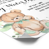 Poster Ours Green My Water Broke Baby shower Jeu (Coin)